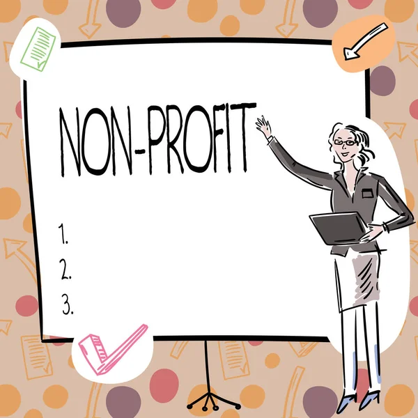 Conceptual Caption Non Profit Business Idea Providing Products Service Pay — Stock Fotó