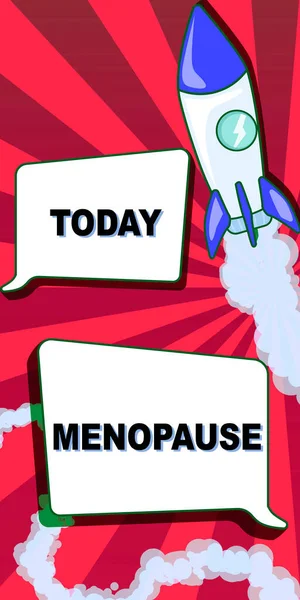 Konceptuell Visning Menopaus Begreppet Period Permanent Upphörande Eller Slutet Menstruationscykeln — Stockfoto