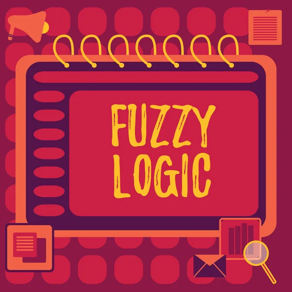 Text Rukopisu Fuzzy Logic Internet Concept Kontroluje Rozsah Špíny Tuku — Stock fotografie