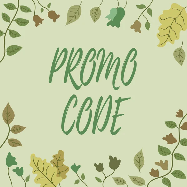Handwriting text Promo Code, Conceptual photo digital numbers that give