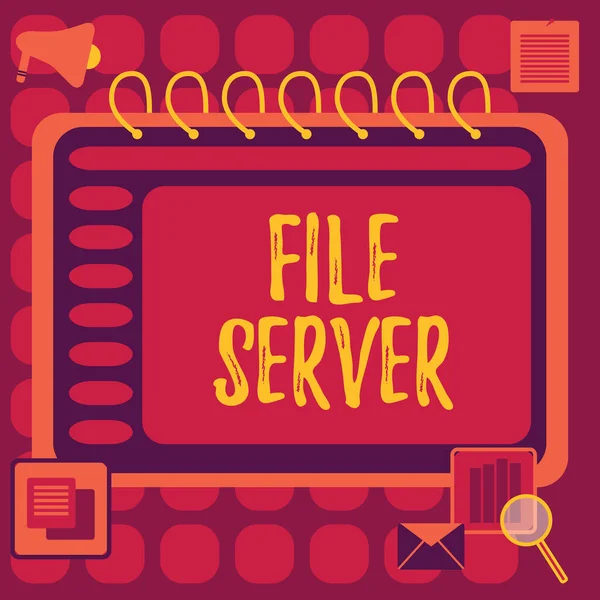 Kézírás Szöveg File Server Word Device Amely Szabályozza Hozzáférést Külön — Stock Fotó