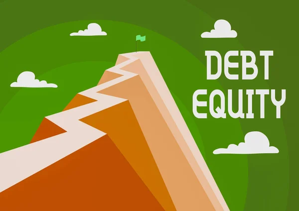Conceptual Caption Debt Equity Word Written Dividing Companys Total Liabilities — Stock Photo, Image