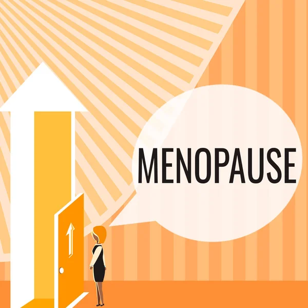 Esposizione Concettuale Menopausa Idea Imprenditoriale Periodo Cessazione Permanente Fine Ciclo — Foto Stock