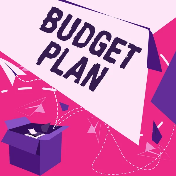 Handschrift Budget Plan Business Idee Financiële Planning Voor Een Bepaalde — Stockfoto
