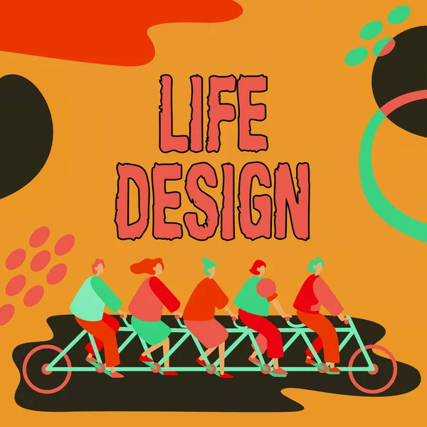 Inspiração Mostrando Sinal Life Design Word Balance Como Você Vive — Fotografia de Stock