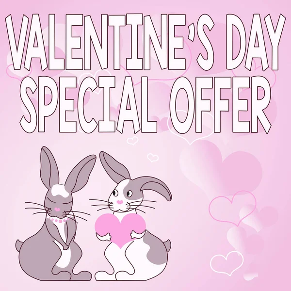 Segno Testo Che Mostra Valentines Day Offerta Speciale Concetto Significato — Foto Stock