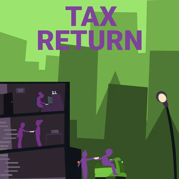 Conceptual Caption Tax Return Business Showcase Which Taxpayer Робить Щорічну — стокове фото