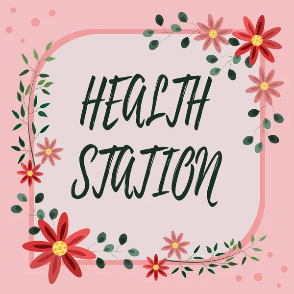 Sign displaying Health Tips, Business overview state of complete physical mental and social well being Frame Decorated With Colorful Flowers And Foliage Arranged Harmoniously.