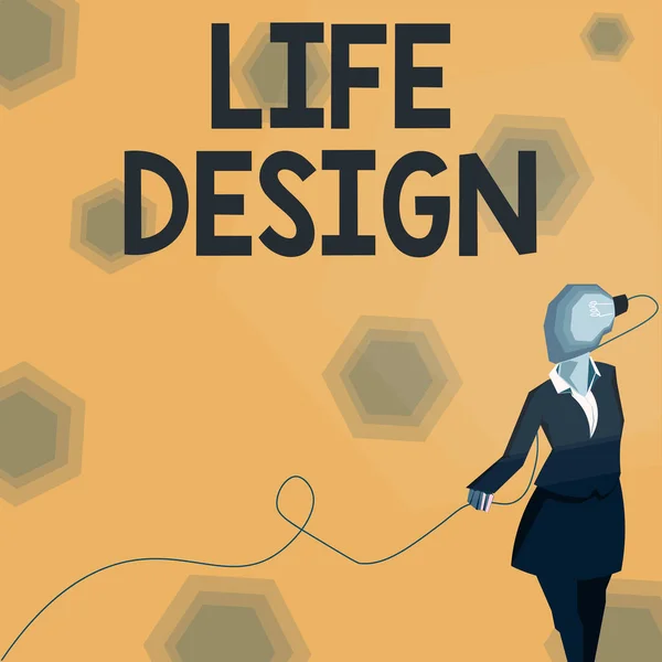 Nápis Zobrazující Life Design Konceptuální Foto Rovnováhu Jak Žijete Mezi — Stock fotografie