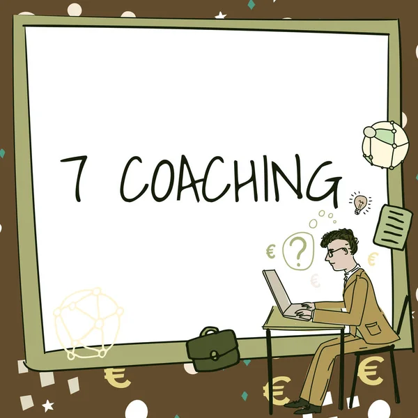 Conceptueel Bijschrift Coaching Business Approach Verwijst Naar Een Aantal Cijfers — Stockfoto