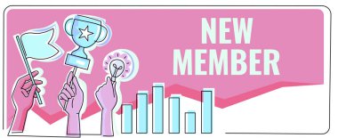 Kavramsal gösterim Yeni Üye, İşletme Konsepti Yeni Çocuk Ele Geçirme Hedefleri, Lamba Fikirleri Ödülleri Başarı Grafiğini Kutlama Çubukları 'nın Şirketi veya Ekip Doğumu