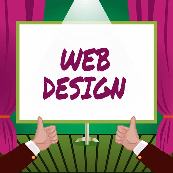 Légende Conceptuelle Web Design Approche Affaires Qui Est Responsable Production — Photo