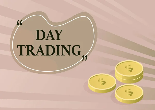 Schrijven Weergeven Van Tekst Day Trading Business Approach Effecten Specifiek — Stockfoto
