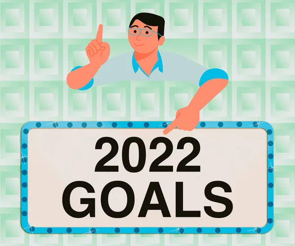 2018 Handwriting Text 2022 Goals Word Plan Something New Better — 스톡 사진