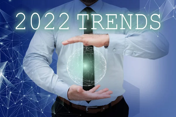 Metin 2022 Trends Gösteren Metin Yazımı Mevcut Yılın Kısa Bir — Stok fotoğraf