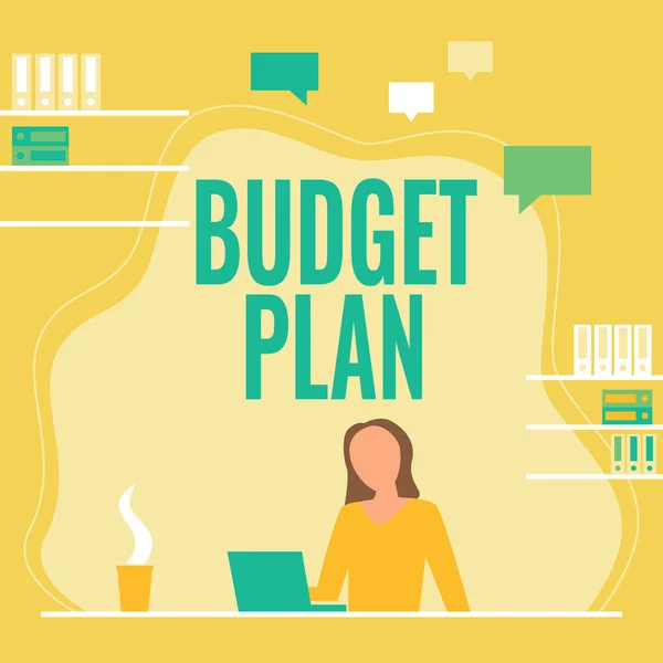 Conceptuele Weergave Budget Plan Internet Concept Financiële Planning Voor Een — Stockfoto