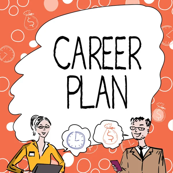 Text sign showing Career Plan, Conceptual photo ongoing process where you Explore your interests and abilities Team Members Looking At Whiteboard Brainstorming New Solutions.