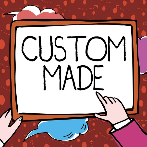 Konceptuell Bildtext Custom Made Business Approach Något Görs För Att — Stockfoto