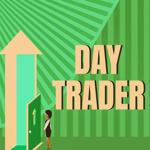 Écriture Affichant Texte Day Trader Word Pour Une Personne Qui — Photo