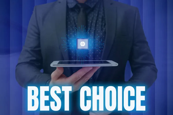 텍스트보여 Best Choice Business Overview Act Pick Decide Two More — 스톡 사진