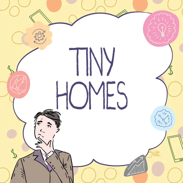 Κείμενο Που Δείχνει Έμπνευση Tiny Homes Business Overview Houses Contain — Φωτογραφία Αρχείου