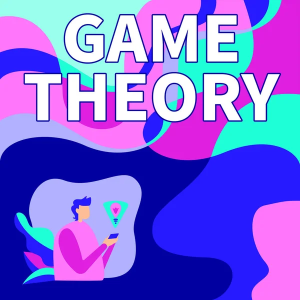 Θεωρία Παιχνιδιών Εννοιολογικής Λεζάντας Επιχειρηματική Επισκόπηση Κλάδος Των Μαθηματικών Που — Φωτογραφία Αρχείου