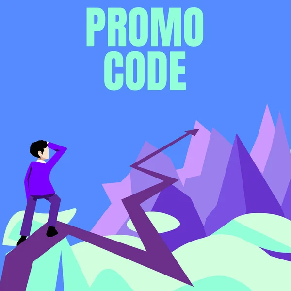 Handschrift Tekst Promo Code Business Concept Digitale Nummers Die Een — Stockfoto