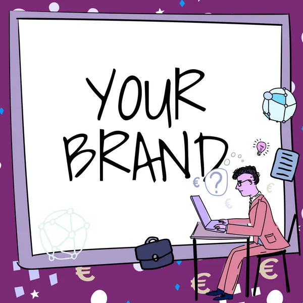 Conceptueel Bijschrift Your Brand Word Written Name Any Kind Impacted — Stockfoto