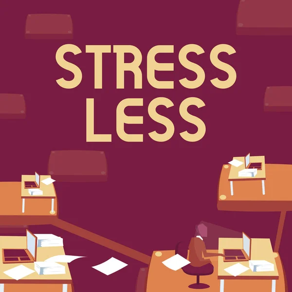Tanda Tangan Menulis Stres Kurangi Konsep Yang Berarti Menjauhlah Dari — Stok Foto