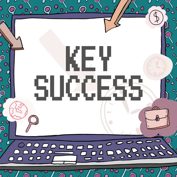 Konceptuell Bildtext Key Success Begreppet Betyder Allmänhet Tre Till Fem — Stockfoto