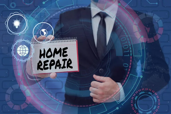 Text Bildtext Presenterar Home Reparation Word För Underhåll Eller Förbättra — Stockfoto
