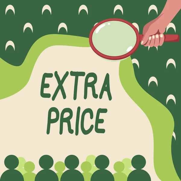 디스플레이 엑스트라 프라이스 Extra Price Concept 일반적 차원을 넘어서는 정의를 — 스톡 사진