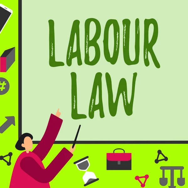 Text Ukazující Inspiraci Labour Law Word Rules Implemented State Employers — Stock fotografie