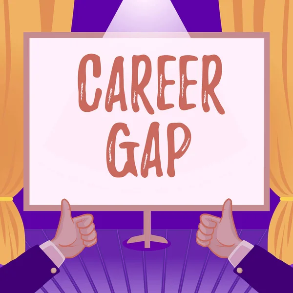 Text Rukopisu Career Gap Internet Concept Scéna Kde Vás Chvíli — Stock fotografie