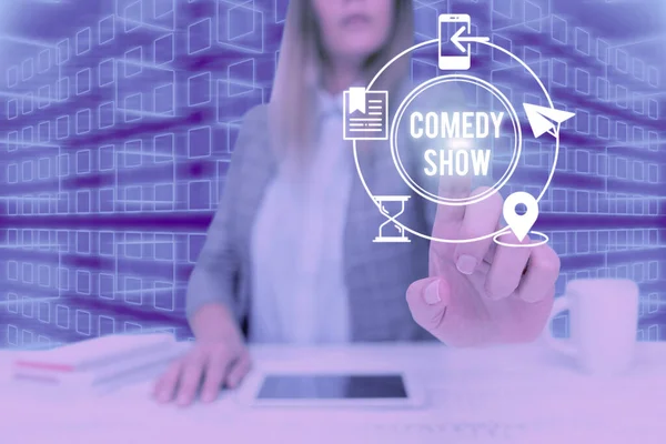 Exibição Conceitual Comedy Show Visão Geral Negócio Programa Engraçado Meio — Fotografia de Stock