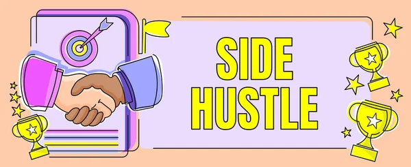 Почерк Текста Побочный Hustle Бизнес Подход Способ Сделать Некоторые Дополнительные — стоковое фото