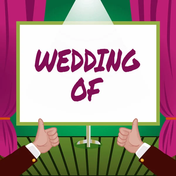 Rukopisný Text Wedding Business Koncept Oznamuje Muž Nyní Jako Manželský — Stock fotografie