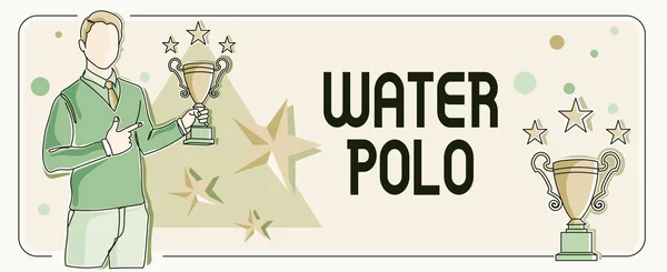 Didascalia Concettuale Water Polo Concetto Che Significa Sport Squadra Competitivo — Foto Stock