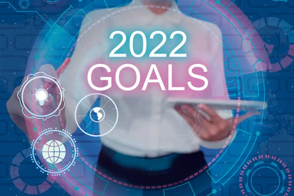 Έμπνευση Που Δείχνει Σημάδι 2022 Στόχοι Επιχειρηματική Ιδέα Ένα Σχέδιο — Φωτογραφία Αρχείου