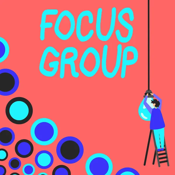 Tekst Bijschrift Presenteren Focus Group Business Concept Tonen Verzameld Deel — Stockfoto