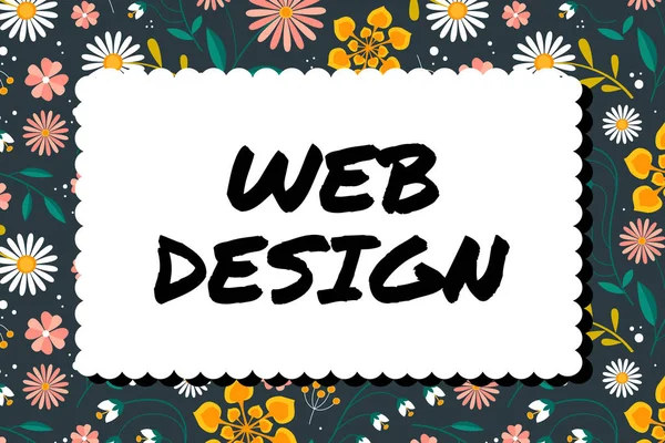 Affichage Conceptuel Web Design Vitrine Affaires Qui Est Responsable Production — Photo