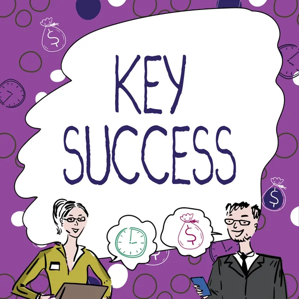Håndskriftsskilt Key Success Word Generelt Tre Til Fem Områder Som – stockfoto