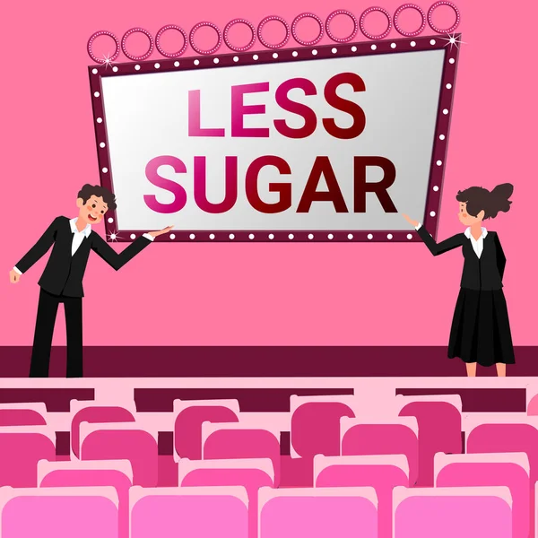 Kavramsal Manşet Daha Şeker Herhangi Bir Yiyecek Içeceğin Daha Tatlı — Stok fotoğraf