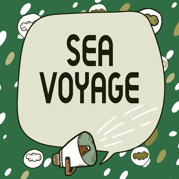 Inspiración Mostrando Signo Sea Voyage Enfoque Negocios Caballo Barco Través — Foto de Stock