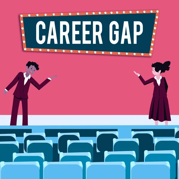 Teksten Weergeven Career Gap Business Showcase Een Scène Waarin Een — Stockfoto