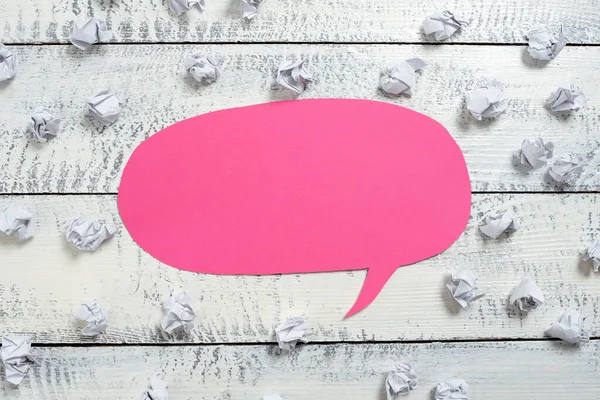 Paper Wraps Placed Speech Bubble Important Information — 스톡 사진