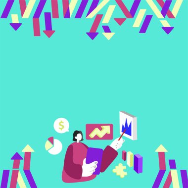 Tablet Tutan Kadın Sunum Kurulu 'nda Yeni Güncellemeleri Gösteriyor.