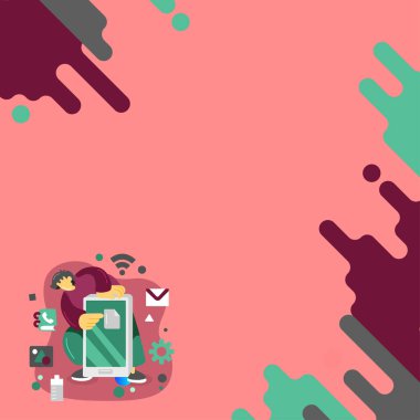 İş Adamı Telefon Ekranında Önemli Belgeler Gösteriyor.