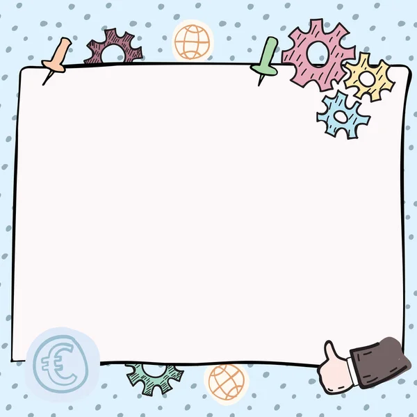 Pinned Presentation Board Important Messages Written — ストックベクタ