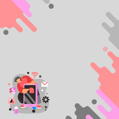 İş Adamı Telefon Ekranında Önemli Belgeler Gösteriyor.